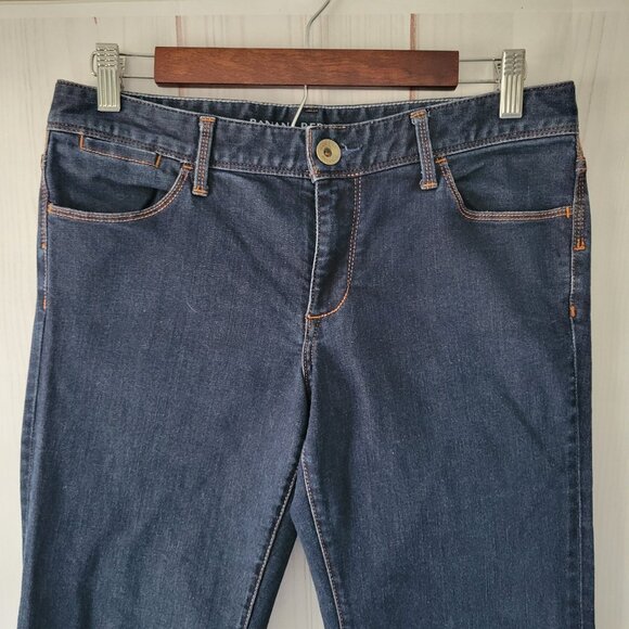 Banana Republic Denim Petite Women’s Jeans Sz 28P, Boot Cut, Dark Wash, Like New - Picture 2 of 12
